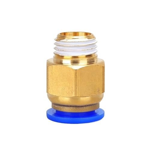 PC4-M6 PC4-01 PC6-01 Pneumatische Steckverbinder, Messing-Teil für MK8-Rohr-Filament, M6, M10, Einspeisung, Kupplung, 3D-Drucker (PC8-03), 1000/50 Stück von XTSQUHPNH