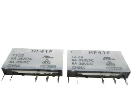 Relais HF41F-12-ZS HF41F 12-ZS HF41F-12vdc HF41F12ZS 12VDC DC12V 12V 6A 250VAC 5PIN(5PCS) von XTSQUHPNH