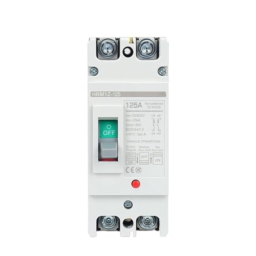 Solarschutzschalter mit geformtem Gehäuse, 2P DC, 600 V DC, MCCB, Überlastschutzschalter für Solar-Photovoltaikanlagen (100 A) von XTSQUHPNH