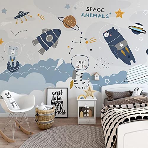 XTSWallpaper 3D Wandbild Schlafzimmer Wandkunst Selbstklebend 200X150Cm Rakete Planet Sterne Fototapete Tapete 3D Wandbild Tapete Kinder Junge Schlafzimmer Wohnzimmer Sofa Tv Hintergrund von XTSWallpaper