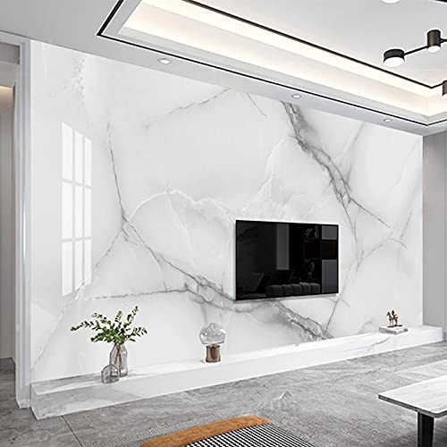 XTSWallpaper 3D Wandbild Schlafzimmer Wandkunst Selbstklebend 300X200Cm Weiß Textur Marmor Fototapete Tapete 3D Wandbild Tapete Kinder Junge Schlafzimmer Wohnzimmer Sofa Tv Hintergrund von xtswallpaper