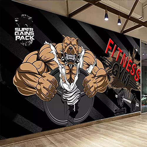 XTSWallpaper Fitnessraum Muskeln Hanteln 360X250Cm 3D Wandbild Poster Tapete Poster Tapete Pvc Wasserdicht Abnehmbare Wandbilder Für Schlafzimmer Wandbild Tapete Diy Büro Wohnkultur Poster von XTSWallpaper