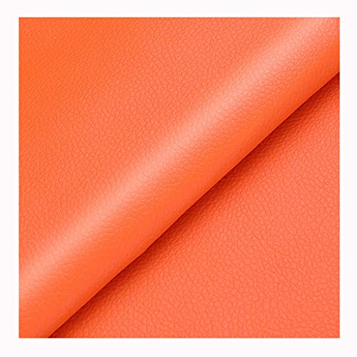 Kunstleder Selbstklebend Leder Reparatur Patch, 100X137cm OrangeSelbstklebende Couch Patch, Wasserdicht, Verschleißfest, Für Sofas, Autositze Handtaschen Jacken (Color : Orange, Size : 100X137CM) von XTTY