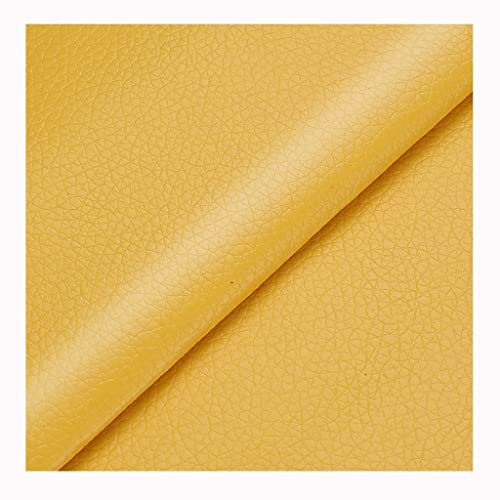Kunstleder Selbstklebend Leder Reparatur Patch, 100X137cm OrangeSelbstklebende Couch Patch, Wasserdicht, Verschleißfest, Für Sofas, Autositze Handtaschen Jacken (Color : Yellow, Size : 100X137CM) von XTTY