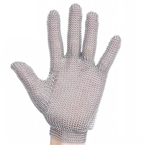 XTTY Schnittfeste Handschuhe Metall Edelstahl Mesh Cut-resistente Handschuhe, Chef-Metzger Fleisch Schneiden Sicherheitshandschuhe (6 Größen) (Size : M/A Pack of one) von XTTY