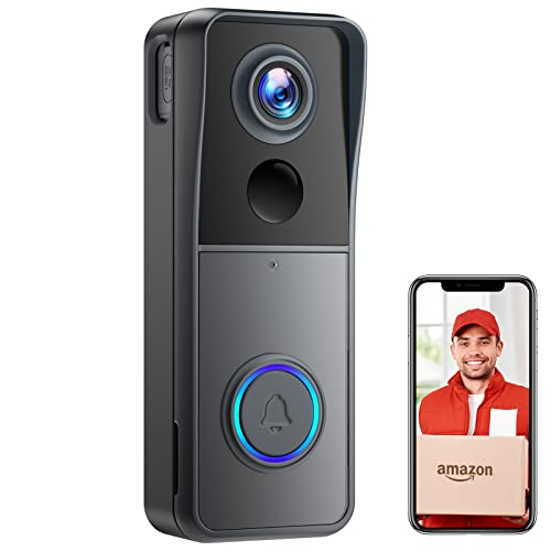 XTU WLAN Video Türklingel mit Kamera 1080P HD Kabellose Video Doorbell, Smarte Video Türklingel mit Akku, PIR Personenerkennung, Nachtsicht, 2-Wege-Audio, Unterstützt SD & Cloud-Speicher von XTU
