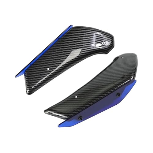 XTVKFWJAB Kompatibel mit Kawasaki Ninja650 Ninja 650 2020–2024 2021 2022 2023 Motorrad-Verkleidungsteil Aerodynamischer Flügelsatz Fester Winglet-Verkleidungsflügel(Carbon Pattern Blue) von XTVKFWJAB