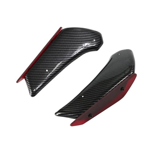 XTVKFWJAB Kompatibel mit Kawasaki Ninja650 Ninja 650 2020–2024 2021 2022 2023 Motorrad-Verkleidungsteil Aerodynamischer Flügelsatz Fester Winglet-Verkleidungsflügel(Carbon Pattern Red) von XTVKFWJAB