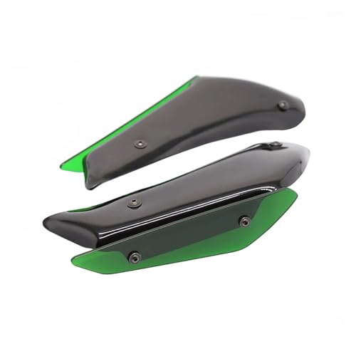 XTVKFWJAB Kompatibel mit Kawasaki Ninja650 Ninja 650 2020–2024 2021 2022 2023 Motorrad-Verkleidungsteil Aerodynamischer Flügelsatz Fester Winglet-Verkleidungsflügel(Green) von XTVKFWJAB