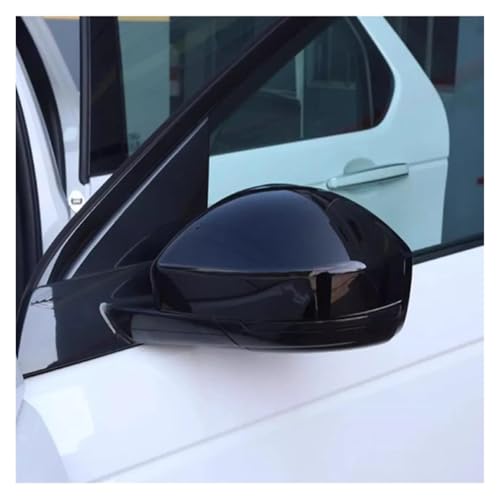 XTVKFWJAB Kompatibel mit Land Rover Discovery Sport, Range Rover RR, Evoque Velar. Kompatibel mit Jaguar F-Pace X761. Abdeckkappen for Autorückspiegel. Zieraufkleber.(ABS Glassy Black) von XTVKFWJAB