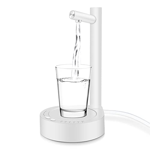 Automatischer Wasserspender,Elektrischer Desktop Wasserflaschenspender,USB Water Dispenser,7 Stufen Quantitativer Automatischer Water Dispenser,Tragbare Wasserflaschen Pumpe für Zuhause,Camping(Weiß) von XTVTX