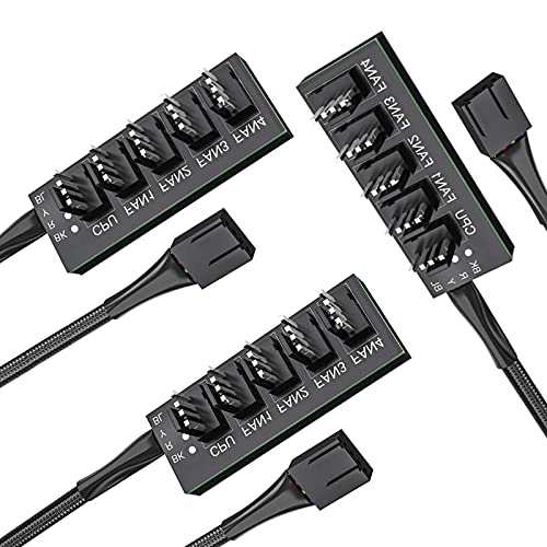 XTVTX 3PCS PWM Lüfter Hub, 4-Pin PWM Lüfter Stromversorgungskabel 1 zu 5 Splitter 5-Wege Internes Motherboard Lüfter Strom Verlängerungskabel Kabel Draht für ATX Computergehäuse 4-Pin und 3-Pin Lüfter XTVTX 3PCS PWM Lüfter Hub, 4-Pin PWM Lüfter Stromversorgungskabel 1 zu 5 Splitter 5-Wege Internes Motherboard Lüfter Strom Verlängerungskabel Kabel Draht für ATX Computergehäuse 4-Pin und 3-Pin Lüfter von XTVTX
