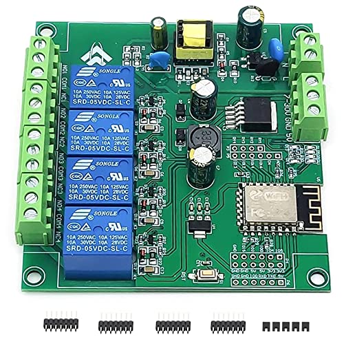 XTVTX ESP8266 Drahtloses WIFI 4 Kanal Relais Modul ESP-12F Wifi Entwicklungs Platine für Smart Home Access Control für drahtlose Steuerung DC7‑12V/5V USB XTVTX ESP8266 Drahtloses WIFI 4 Kanal Relais Modul ESP-12F Wifi Entwicklungs Platine für Smart Home Access Control für drahtlose Steuerung DC7‑12V/5V USB von XTVTX
