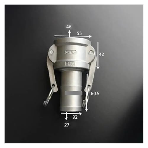 1-1/4" Hosetail Barb x Socket Type C Camlock Quick Disconnect Coupling 316 Stianless Cam Groove von XTVVTODJXT