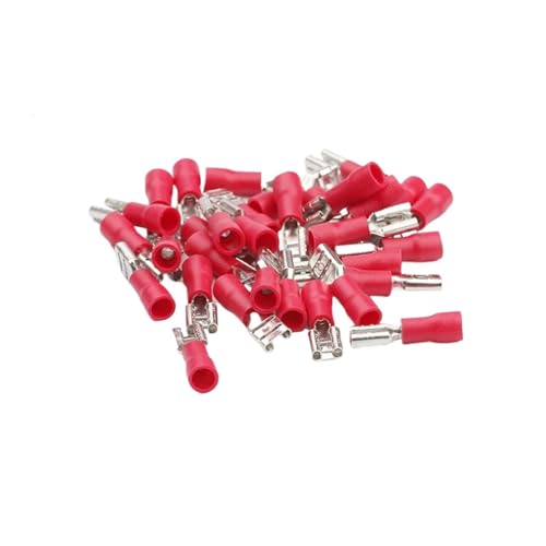 100PCS 22-10awg Female Insulated Electrical Crimp Terminal for Red 4-6mm2 Connectors Cable Wire Connector FDD5.5-250 von XTVVTODJXT