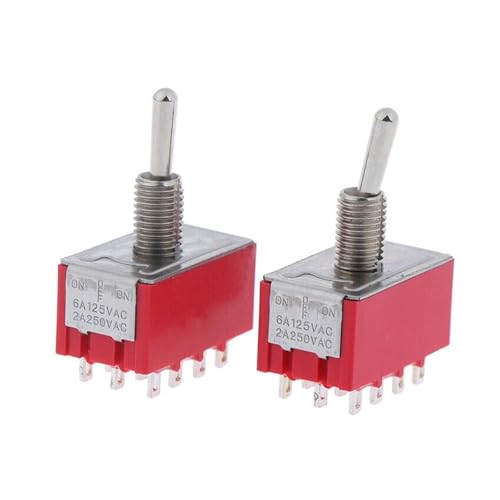10PCS MTS-403 4PDT 12PIN ON-OFF-ON Miniature toggle switch power switches 6A/125V 2A/250V MTS 403 MTS403 von XTVVTODJXT