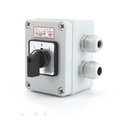 1pc Rotate select CAM transfer switch 3 positions (1-0-2)12 terminal AC660V 20A SZW26-20/D303.3 with box von XTVVTODJXT