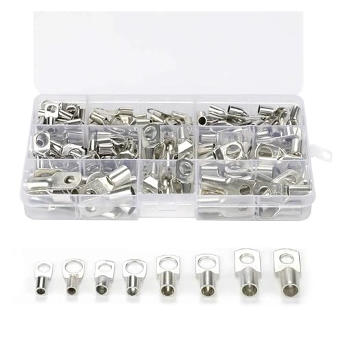 200Pcs Tinned Copper SC4-25 Crimp Terminals lug Electrical Wire Connectors Cable Splice Ring Terminal Assorted Kit 200Pcs Tinned Copper SC4-25 Crimp Terminals lug Electrical Wire Connectors Cable Splice Ring Terminal Assorted Kit von XTVVTODJXT