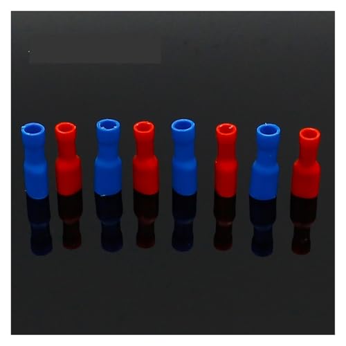200pcs 100 Red + 100 Blue Fully Insulated 4.8mm Female Spade Connector Crimp Terminal von XTVVTODJXT