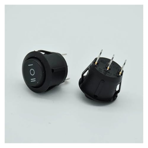 25Pcs ON/OFF/ON 3 Position 3Pin SPDT Round Boat Rocker Switch 6A/250V 10A/125V AC hopping black von XTVVTODJXT