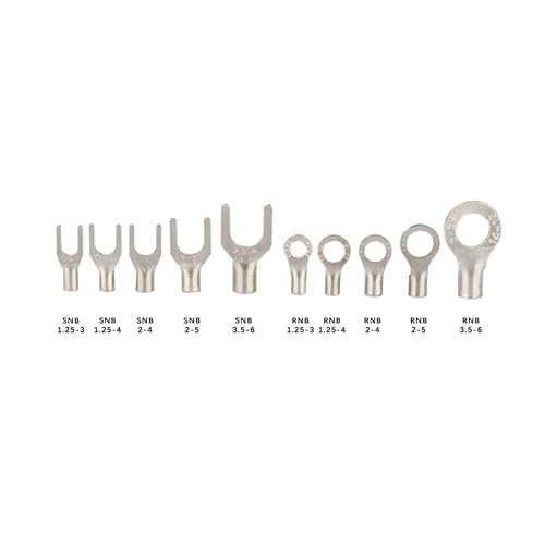 320Pc 10 In 1 Assorted Non-Insulated Ring Fork U-type Brass Terminals Assortment Kit Wire Connector Copper Crimp Spade Terminals 320Pc 10 In 1 Assorted Non-Insulated Ring Fork U-type Brass Terminals Assortment Kit Wire Connector Copper Crimp Spade Terminals von XTVVTODJXT