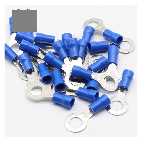 RV2-6 Blue Ring insulated terminal Cable Wire Connector 100PCS/Pack suit 1.5-2.5mm Electrical Crimp Terminal RV2.5-6 RV von XTVVTODJXT