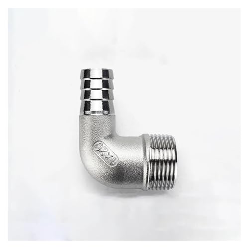 Right Angle Elbow 90 Degrees 1/2" BSPT Male x Hosetail 8mm Connector 304 Stainless Steel Right Angle Elbow 90 Degrees 1/2" BSPT Male x Hosetail 8mm Connector 304 Stainless Steel von XTVVTODJXT