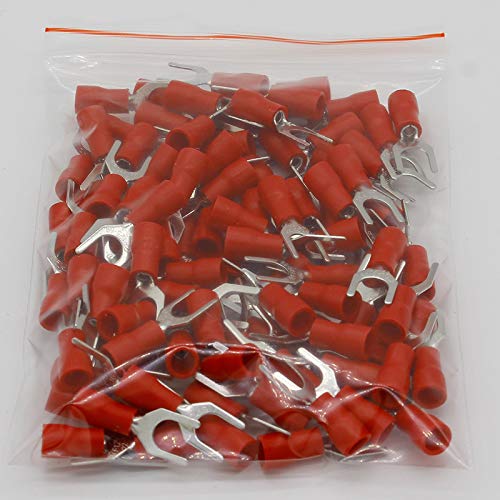 SV1.25-5 Red 100PCS/Pack SV1.25-5 Insulated Fork Cable Wire Terminal Connector Electrical Crimp Terminal SV1-5 SV SV1.25-5 Red 100PCS/Pack SV1.25-5 Insulated Fork Cable Wire Terminal Connector Electrical Crimp Terminal SV1-5 SV von XTVVTODJXT