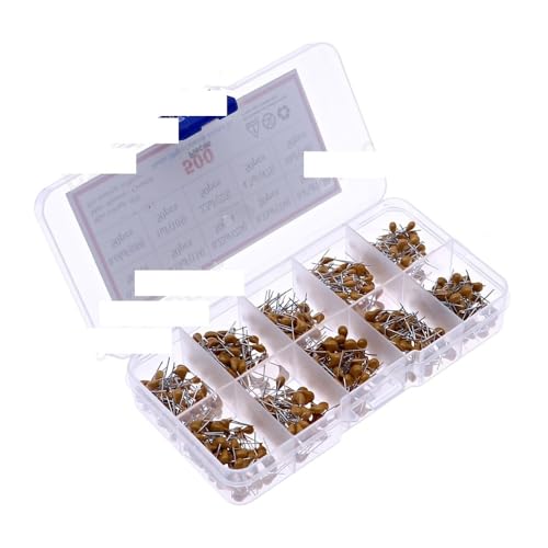 XTVVTODJXT 500Pcs 10 Value Monolithic Capacitor Assorted Mixed Box kit 0.1uf 0.15uf 0.22uf 0.33uf 0.47uf 0.68uf 1uf 2.2uf 4.7uf 10uf von XTVVTODJXT