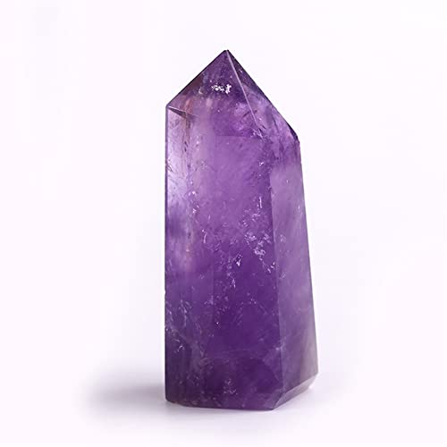 XTVVTODJXT Home 1 Stück violette natürliche violette Kristallsäule sechs Prismen Einzelspitzen Wohnzimmer Veranda Schreibtisch Buch Heimdekoration (Farbe: 3–5 cm) von XTVVTODJXT