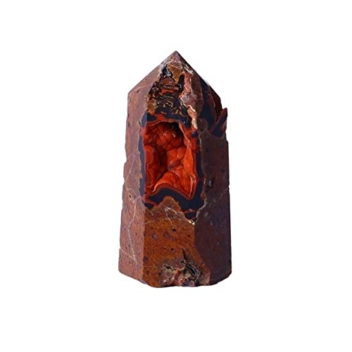 XTVVTODJXT Quarz-Dekoration, 1 Stück, natürlicher südlicher roter Kristallspitzen-Achat-Kristallstab, Turm kann zur Dekoration verwendet werden (Größe: 7–8 cm) von XTVVTODJXT