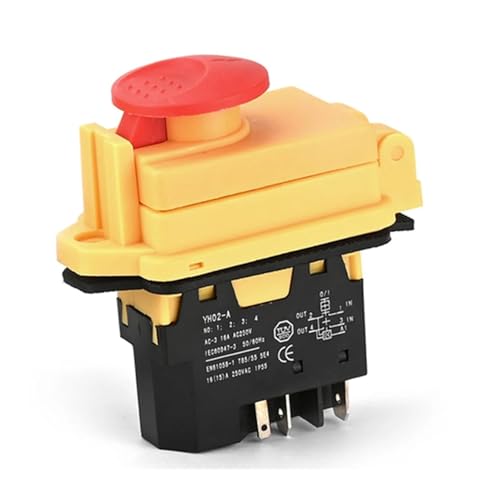 XTVVTODJXT YH02-A Electromagnetic Switch 250V 16A 5PIN Start Push Button for Machine Tool Equipment Waterproof von XTVVTODJXT