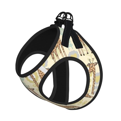 Handgezeichnetes Hundegeschirr mit Giraffen-Druck, reflektierend, Haustierweste, Welpengeschirr, Leine-Set, für Spaziergangstraining Handgezeichnetes Hundegeschirr mit Giraffen-Druck, reflektierend, Haustierweste, Welpengeschirr, Leine-Set, für Spaziergangstraining von XTYGETY
