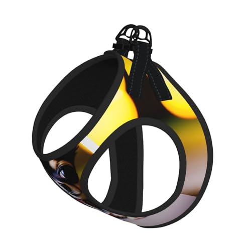 Hundegeschirr mit Chihuahua-Aufdruck, reflektierend, Haustierweste, Welpengeschirr, Leine-Set, für Spaziergangstraining von XTYGETY