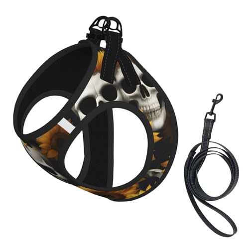 Hundegeschirr mit Sonnenblumen-Motiv, reflektierend, Haustierweste, Welpengeschirr, Leine-Set, für Spaziergänge und Training Hundegeschirr mit Sonnenblumen-Motiv, reflektierend, Haustierweste, Welpengeschirr, Leine-Set, für Spaziergänge und Training von XTYGETY