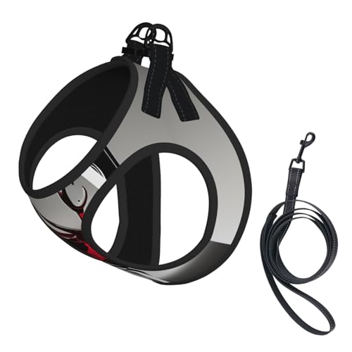 Hundegeschirr mit Weinglas-Aufdruck, reflektierend, Haustierweste, Welpengeschirr, Leine-Set, für Spaziergänge und Training Hundegeschirr mit Weinglas-Aufdruck, reflektierend, Haustierweste, Welpengeschirr, Leine-Set, für Spaziergänge und Training von XTYGETY