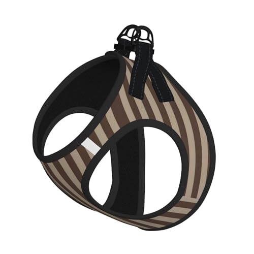 Hundegeschirr mit braunem Streifendruck, reflektierend, Haustierweste, Welpengeschirr, Leine-Set, für Spaziergangstraining Hundegeschirr mit braunem Streifendruck, reflektierend, Haustierweste, Welpengeschirr, Leine-Set, für Spaziergangstraining von XTYGETY