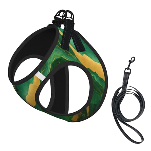 Hundegeschirr mit geometrischem Druck, reflektierend, für Spaziergänge, Training, Schwarz und Gold Hundegeschirr mit geometrischem Druck, reflektierend, für Spaziergänge, Training, Schwarz und Gold von XTYGETY