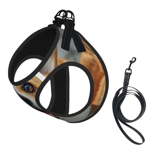 Hundegeschirr mit niedlichem Corgi-Druck, reflektierend, Haustierweste, Welpengeschirr, Leine-Set, für Spaziergangstraining Hundegeschirr mit niedlichem Corgi-Druck, reflektierend, Haustierweste, Welpengeschirr, Leine-Set, für Spaziergangstraining von XTYGETY