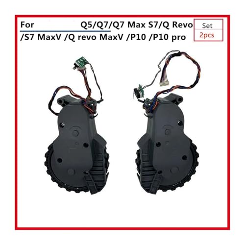 Linke Und Rechte Räder, Heimzubehör, Kompatibel Mit Roborock, Q5 Q7 S7 S7 MaxV Q Revo P10 P10 Pro Staubsauger(BK-LR) von XTYHZEUFX