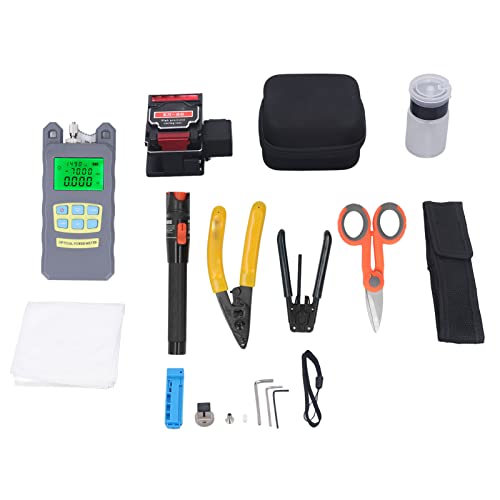 XTEVU Fibertikum -Werkzeuge Kit, optische Leistungsmesser -70 bis +10 dbm, visuelle Fehler Locator 7 Wellenlängen, Faser -Optik -Cleaver -Stripper -Set von XTevu
