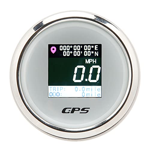 XTevu 52 mm GPS-Tachometer, Kilometerzähler, DC 9 V, Kilometerstand, IP67, wasserdicht, GPS-Tachometer, beschlagfrei, universeller Tachometer, Kilometerzähler für Boot, Wohnmobil, von XTevu