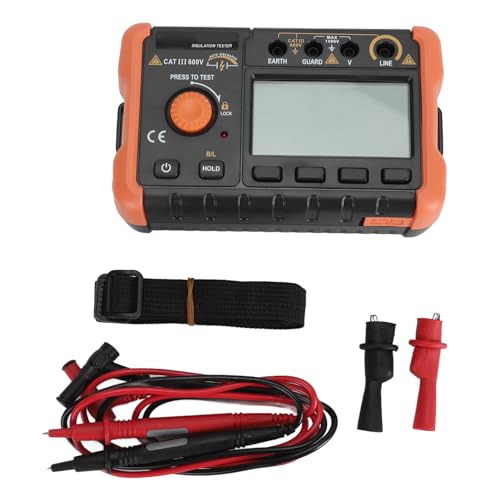 XTevu Insulation Tester, Digital Megohmmeter and Meter with LCD Backlight Display, 49.9GΩ 500V 1000V 2500V Digital Insulation Tester XTevu Insulation Tester, Digital Megohmmeter and Meter with LCD Backlight Display, 49.9GΩ 500V 1000V 2500V Digital Insulation Tester von XTevu