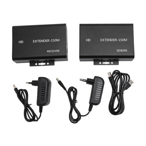 XTevu KVM Extender, 150 m HD Multimedia -Schnittstelle über Cat5e 6 Ethernet -Kabel mit USB -Erweiterung und 1080p 60Hz -Unterstützung, RJ45 -Videoerweiterungsgerät XTevu KVM Extender, 150 m HD Multimedia -Schnittstelle über Cat5e 6 Ethernet -Kabel mit USB -Erweiterung und 1080p 60Hz -Unterstützung, RJ45 -Videoerweiterungsgerät von XTevu