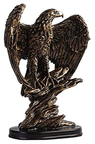 Desktop-Skulptur Bronze Harz Tier Skulptur Winged Eagle Statue Ornamente Miniatur Handwerk Figuren Ornamente Home/Shop/Büro/Bar Schmuck Geschenke von XUANFEI