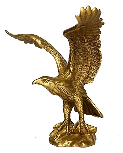 Desktop-Skulptur Günstige kleine fliegende Adler Skulptur Goldene Bronzeadler Statue Chinesische Feng Shui Handwerk Hauseinrichtung Ornamente Handgeschnitzte Figuren von XUANFEI