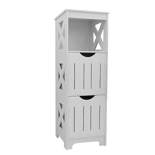 XUANYU 4 Ebenen, kleines Badezimmermöbel, Aufbewahrungskommode, Schubladen, Badezimmerschrank, Toilettenpapierhalter, weiß, 30 x 30 x 89 cm XUANYU 4 Ebenen, kleines Badezimmermöbel, Aufbewahrungskommode, Schubladen, Badezimmerschrank, Toilettenpapierhalter, weiß, 30 x 30 x 89 cm von XUANYU