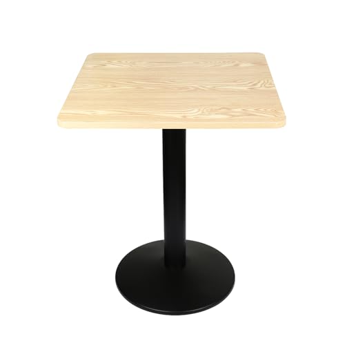 XUANYU φ60 cm quadratischer Küchentisch, Höhe 75 cm, Esstisch für 4 Personen, Bistro-/Esstische/Wohnzimmer (Holz/Schwarz φ60 x 75 cm) von XUANYU