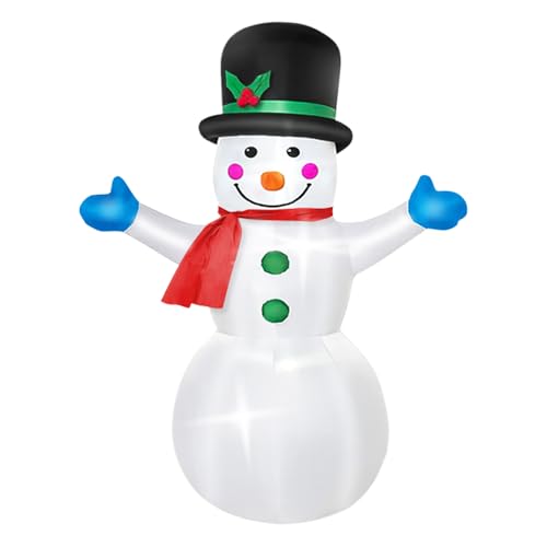 XUANYU Aufblasbare Weihnachtsdekoration, aufblasbar, für den Außenbereich, wasserdicht IP44, für Garten, Hof, Party, Außenbereich (weiß, Höhe 120 cm, Schneemann) von XUANYU