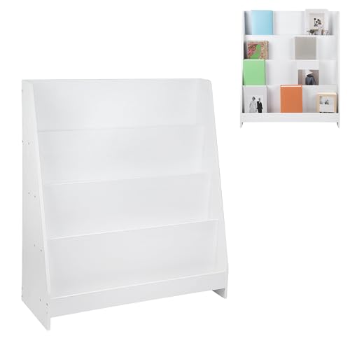 XUANYU Bücherregal aus Holz für Kinder, Bücherregal zur Aufbewahrung von Spielzeug / Buch, kleines Montessorianisches Bücherregal mit 4 Ebenen, weiß, 77 x 30 x 88 cm XUANYU Bücherregal aus Holz für Kinder, Bücherregal zur Aufbewahrung von Spielzeug / Buch, kleines Montessorianisches Bücherregal mit 4 Ebenen, weiß, 77 x 30 x 88 cm von XUANYU